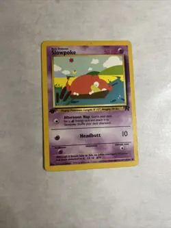 Pokemon TCG - Slowpoke #67/82 - Team Rocket - 1st Edition - LP - Image 1