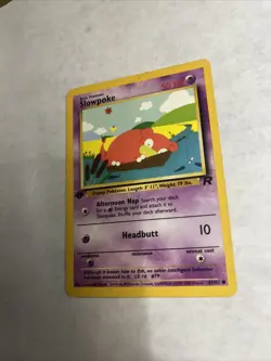 Pokemon TCG - Slowpoke #67/82 - Team Rocket - 1st Edition - LP - Image 3
