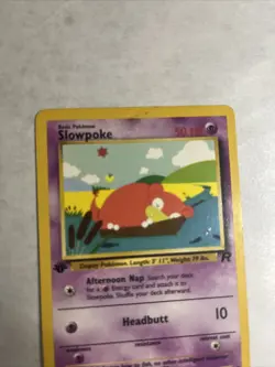 Pokemon TCG - Slowpoke #67/82 - Team Rocket - 1st Edition - LP - Image 4