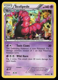 Scolipede 40/98 Holo Rare Pokemon Emerging Powers LP - Image 1
