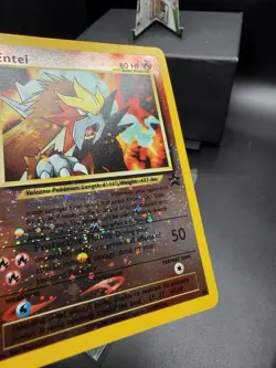 Pokemon TCG WOTC Entei 34 Movie Black Star Promo Reverse Holo SWIRL LP - Image 3