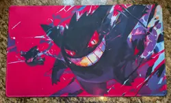 Shadow Surge Gengar TCG Playmat - Pokemon Gengar CCG Playmat - NEW 24x14 TCG Mat - Image 1