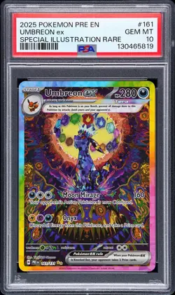2025 POKEMON PRE EN-PRISMATIC EVOLUTIONS #161 UMBREON EX PSA 10 - Image 1