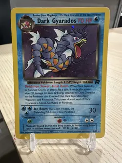 Dark Gyarados 8/82 Team Rocket Holo Rare Mint Condition Pokemon TCG Swirl Holo - Image 1