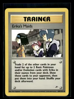 2000 Pokemon Gym Heroes #109/132 Erika's Maids Trainer Uncommon Mint+ - Image 1