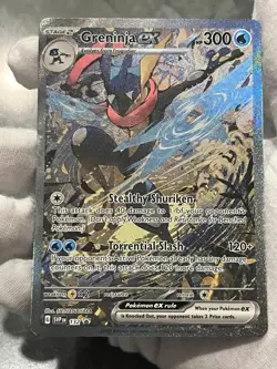 Pokemon TCG Greninja ex 132 Scarlet & Violet Black Star Promo Full Art LP - Image 3