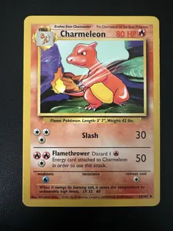 Pokemon Base Set Pack Fresh Charmeleon 24/102 NM - Image 1