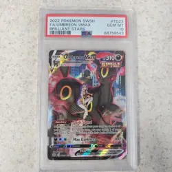 2022 POKEMON SWORD & SHIELD BRILLIANT STARS #TG23 FULL ART/UMBREON VMAX PSA 10 - Image 1