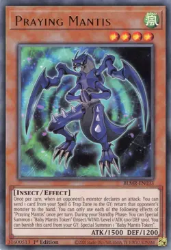 Yugioh - Praying Mantis (Ultra Rare) (1st Edition) - BLMR-EN033 P - Image 1