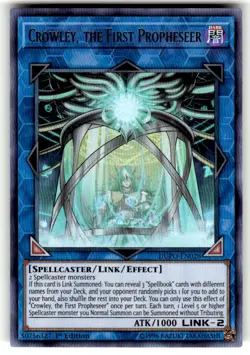 Yugioh Crowley, the First Propheseer DUPO-EN028 Ultra Rare 1st Ed NM - Image 1