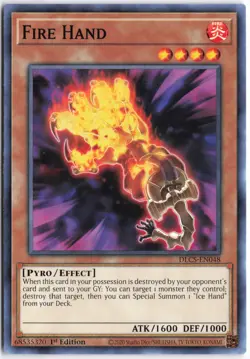 Yugioh - Fire Hand DLCS-EN048 1st Edition - Dragons of Legend: The Complete Seri - Image 1