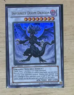 Yu-Gi-Oh! - Infernity Doom Dragon 2010 TSHD-EN042 Ultra Rare 1st Edition - Image 1