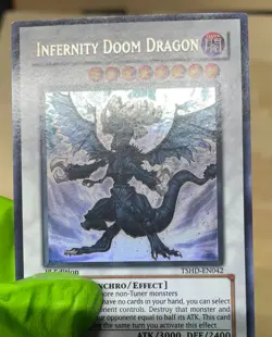 Yu-Gi-Oh! - Infernity Doom Dragon 2010 TSHD-EN042 Ultra Rare 1st Edition - Image 3