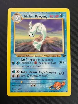 Pokemon TCG Dewgong Gym Challenge Misty's Card 54/132 Regular LP/MP - Image 1