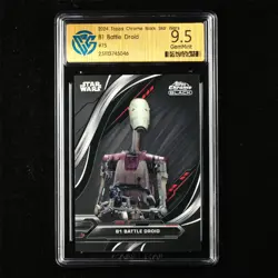 CCG GemMint 9.5 2024 Topps Chrome Black Star Wars CCG card B1 Battle Droid - Image 1