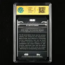 CCG GemMint 9.5 2024 Topps Chrome Black Star Wars CCG card B1 Battle Droid - Image 2