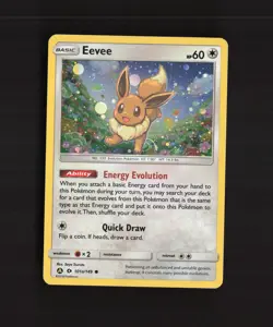 Eevee 101a/149 Sun & Moon Cosmos Holo Rare SWIRL Pokemon Card LP+ - Image 1