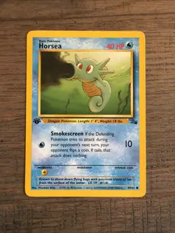 Pokemon Horsea 1st Edition Common Card 49/62 Fossil Set - Image 1