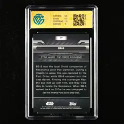 CCG GemMint 9.5 2024 Topps Chrome Black Star Wars CCG card BB-8 - Image 2