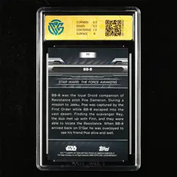 CCG GemMint 9.5 2024 Topps Chrome Black Star Wars CCG card BB-8 - Image 2