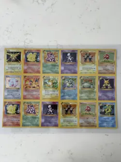Pokemon Base Set 18 Card Uncut Sheet (See Description Prior To Bidding) - Image 1