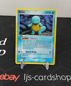 Ditto Squirtle Delta Species 64/113 Reverse Holo Common LP Pokemon Card TK - Image 1
