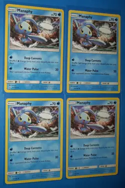 4x Manaphy 42/156 Pokemon card SM Ultra Prism uncommon NM - Image 1