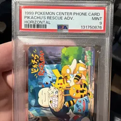1999 POKEMON CENTER PHONE CARD PIKACHU'S RESCUE ADVENTURE PSA 9 - Image 3
