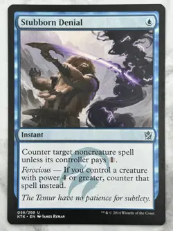 Stubborn Denial Khans of Tarkir - MTG Magic the Gathering - NM - Image 1