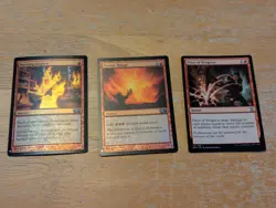 MTG Pyretic Ritual Foil, Burning Inquiry Foil, Price of Progress, NM, see desc - Image 1