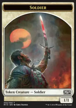 MRM FR/VF 4x Token - Jeton Soldier - Soldat 1/1 MTG magic M10+ - Image 1