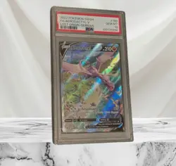 2022 POKEMON SWSH FA/AERODACTYL V LOST ORIGIN-GERMAN A #180 GEM MT 10 100170260 - Image 1