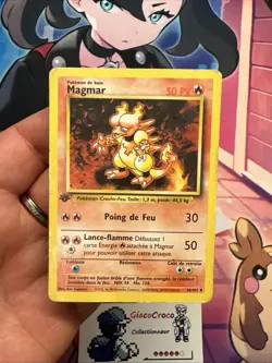 Carte Pokemon Magmar Set De Base Wizards 36/102 Francais Fr Edition 1 Ed1 First - Image 2