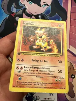 Carte Pokemon Magmar Set De Base Wizards 36/102 Francais Fr Edition 1 Ed1 First - Image 3