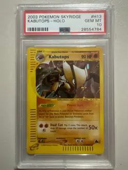 2003 Rare Pokemon Skyridge. H13/H32 Holo Kabutops. Perfect Gem Mint PSA 10🔥 - Image 1