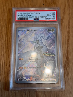 N's Reshiram (Enhanced Topper Stamped) 167/159 - 2025 Pokemon x JTG EN - PSA 10 - Image 1