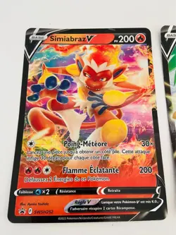Lot 2 cartes Pokemon JUMBO Simiabraz V SWSH252 et Noadkoko d’Alola V SWSH225 - Image 2