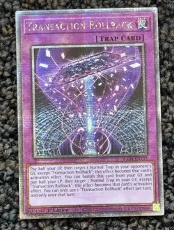 Yugioh! 1x Transaction Rollback RA04-EN105 Quarter Century Secret Rare 1st Ed NM - Image 1