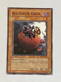 Yugioh Red-Eyes B. Chick SD1-EN007 1st Ed. Excellent NM/M! - Image 1