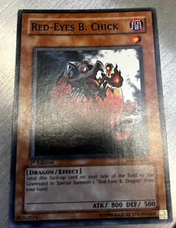 YU-GI-OH KONAMI RED EYES BLACK CHICK 1ST EDITION SD1-EN007 - Image 1