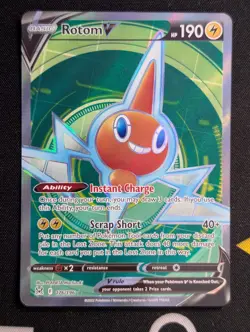 Rotom V - 176/196 - Pokemon Lost Origins Full Art Ultra Rare Card NM - Image 1
