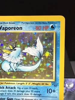 Pokemon Card Vaporeon 12/64 Holo Rare Jungle Set WOTC Near Mint - Image 2
