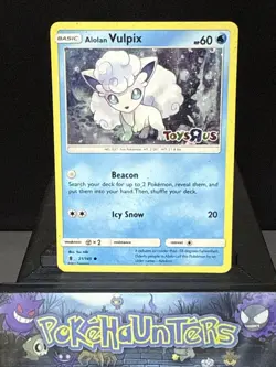 Pokemon Card Alolan Vulpix 21/145 Stamped TOY'R'US Promo Played - Image 1