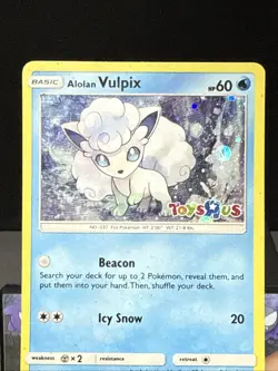 Pokemon Card Alolan Vulpix 21/145 Stamped TOY'R'US Promo Played - Image 2