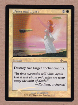 MTG - Peace and Quiet - Urza's Legacy - Uncommon VF/EX - Foil Single Card - Image 1
