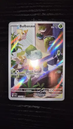 Bulbasaur Stellar Crown Illustration Rare Card 143/142 Sv07 NM Pokemon TCG - Image 1