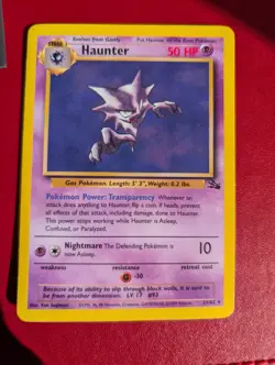 Haunter 2/62 Fossil Non Holo Rare WOTC Pokemon Card Excellent Condition - Image 1