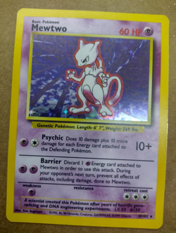 Base Set Mewtwo 10/102 Holo Pokemon Card WOTC Excellent Condition - Image 1