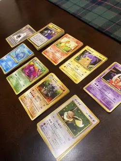 90+ Vintage Old Back Regular Pokemon Card Lot Japanese Trainer Cards Mixed - Image 2