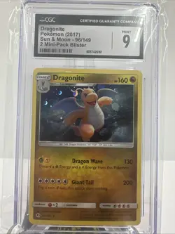 Pokemon Card TCG - Dragonite 96/149 Cosmos Holo Exclusive Sun & Moon CGC Mint 9 - Image 1